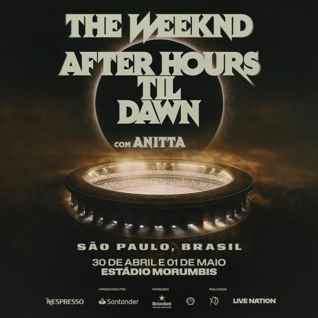 The Weeknd se apresentando ao vivo no Estádio do Morumbi em São Paulo