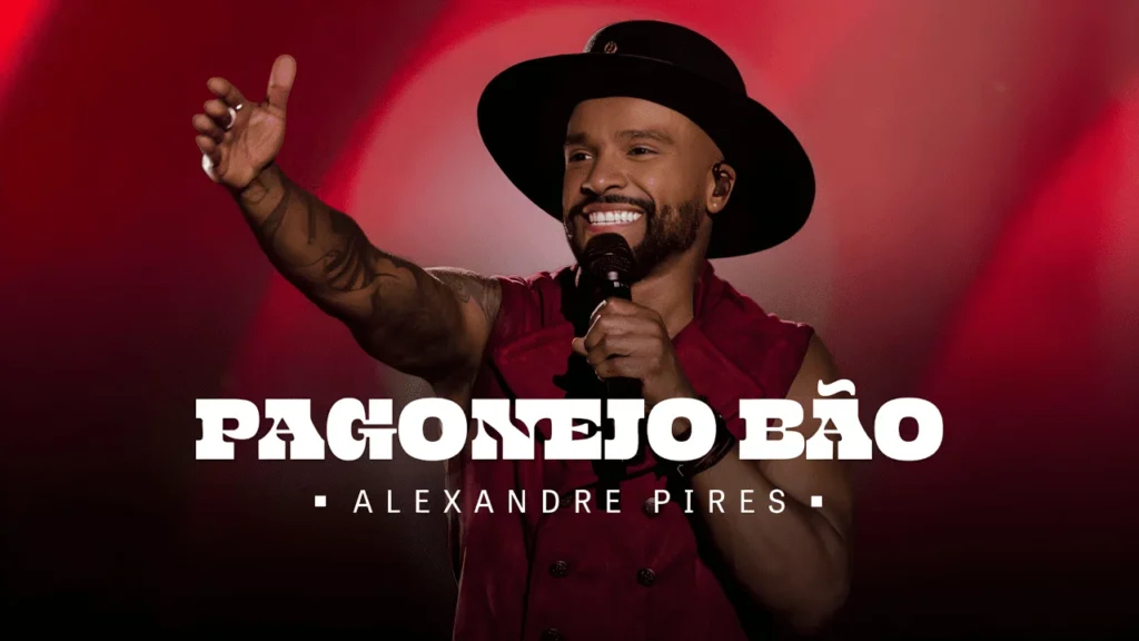 Alexandre Pires durante um show da turnê Pagonejo Bão