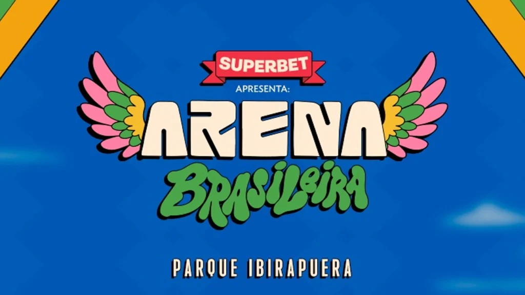 Arena Brasileira no Ibirapuera com torcedores e artistas