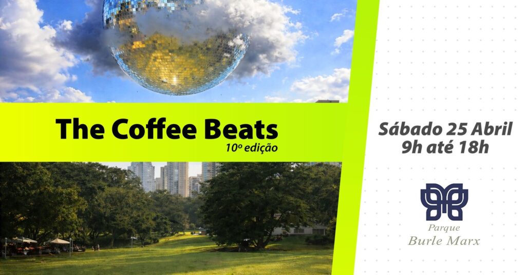 The Coffee Beats 2026 no Parque Burle Marx com pessoas aproveitando a música e a natureza