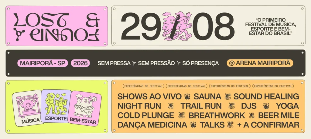 Pessoas se divertindo no Festival Lost & Found em São Paulo