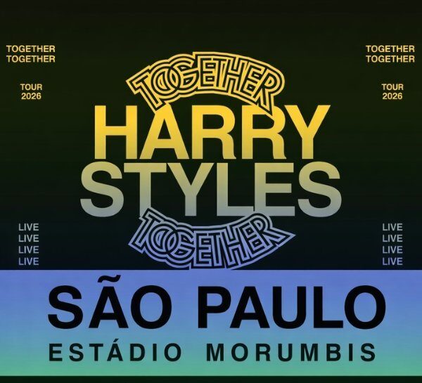 Harry Styles se apresentando ao vivo no Estádio MorumBIS em São Paulo