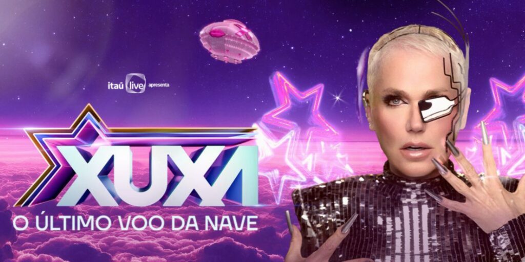 Xuxa Meneghel durante a apresentação da turnê O Último Voo da Nave em São Paulo