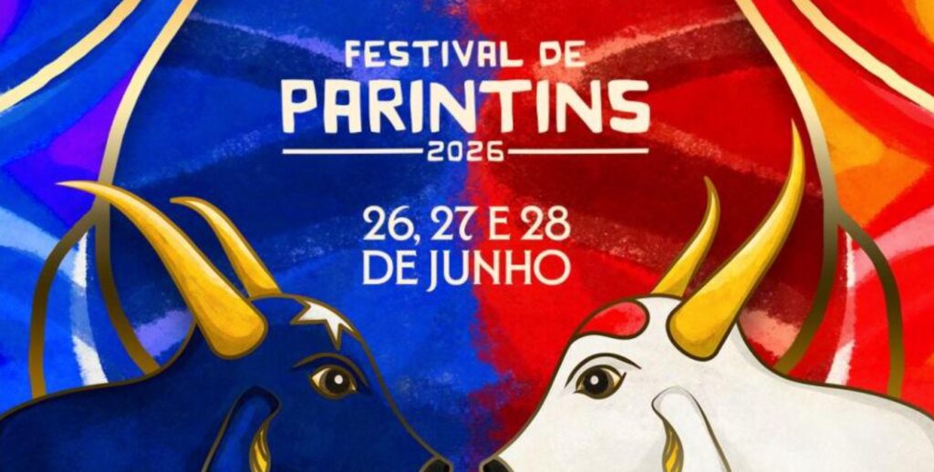 Festival Parintins 2026 com os bois Caprichoso e Garantido