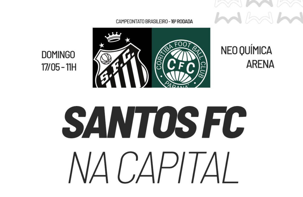Ingresso Santos FC contra Coritiba no Campeonato Brasileiro
