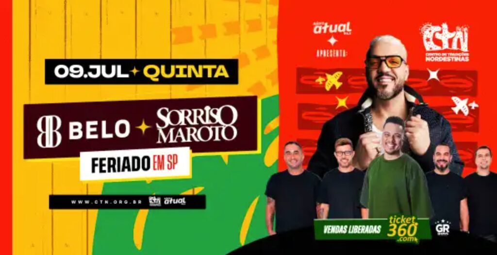 Ingressos para o show de Belo e Sorriso Maroto em São Paulo