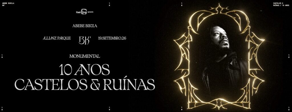 BK se apresentando durante o show de 10 anos do álbum Castelos & Ruínas em São Paulo.