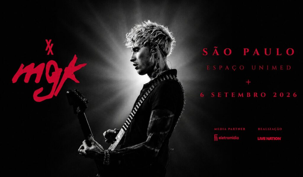 Show de Machine Gun Kelly em São Paulo com público animado