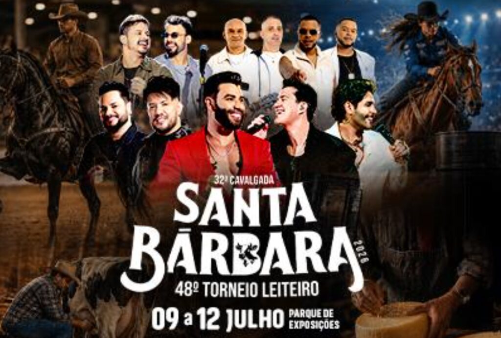 Imagem do Torneio Leiteiro e Cavalgada Santa Bárbara 2026 com Gusttavo Lima