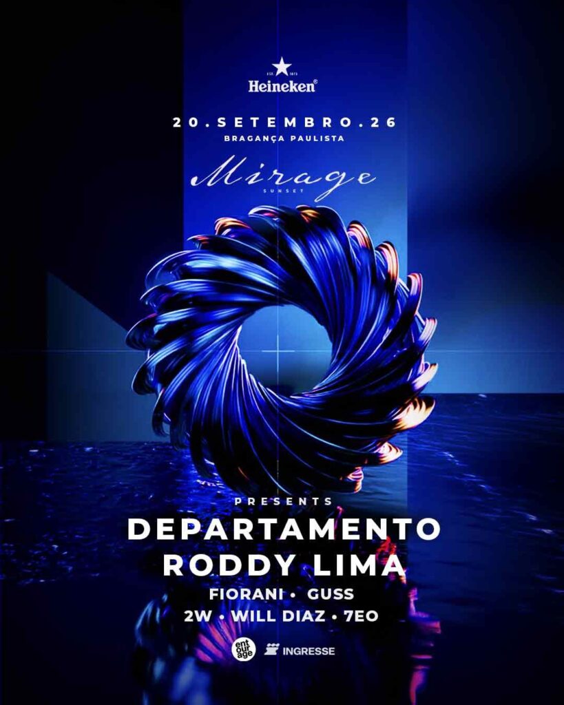 Ingressos para o evento Mirage Sunset em Bragança Paulista com artistas como Departamento e Roddy Lima